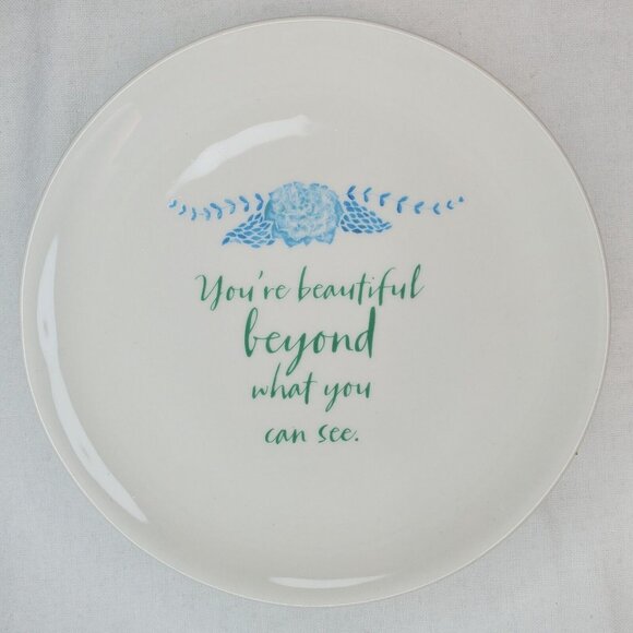 Inspirational Plates incourage 6 1/4” Set of 2 Saucer Dessert Blessing Friends - Picture 11 of 14